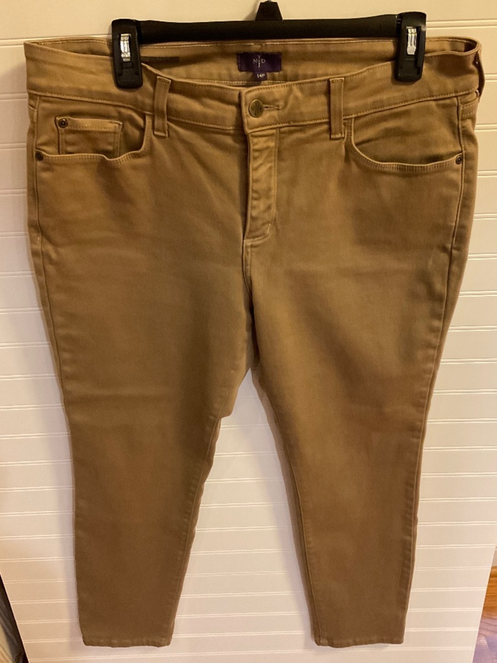 NYDJ Alina Legging Khaki Pants Petite Lift Tuck Technology Size: 14P Pre Owned